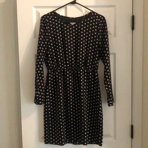 Polka Dot J.Crew Long-Sleeved Dress